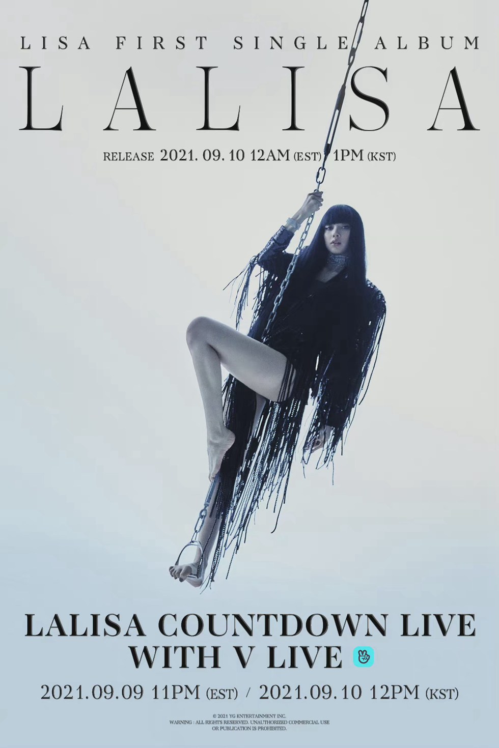 LISA首张单曲回归预告照化身长发辣妹